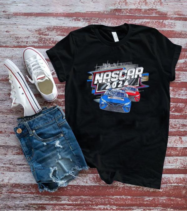 Nascar 2024 Cup Series Racing Cars On Track T-Shirt