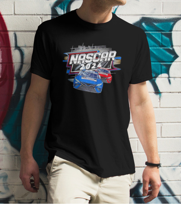 Nascar 2024 Cup Series Racing Cars On Track T-Shirt