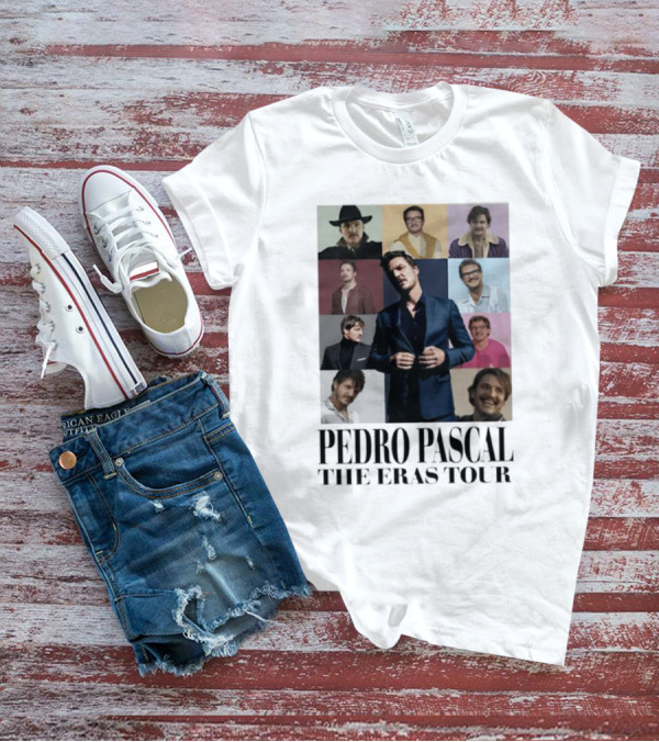 Pedro Pascal The Eras Tour Collage Portraits Multicolor Outfits T-Shirt