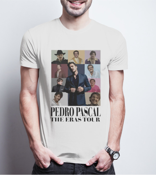 Pedro Pascal The Eras Tour Collage Portraits Multicolor Outfits T-Shirt