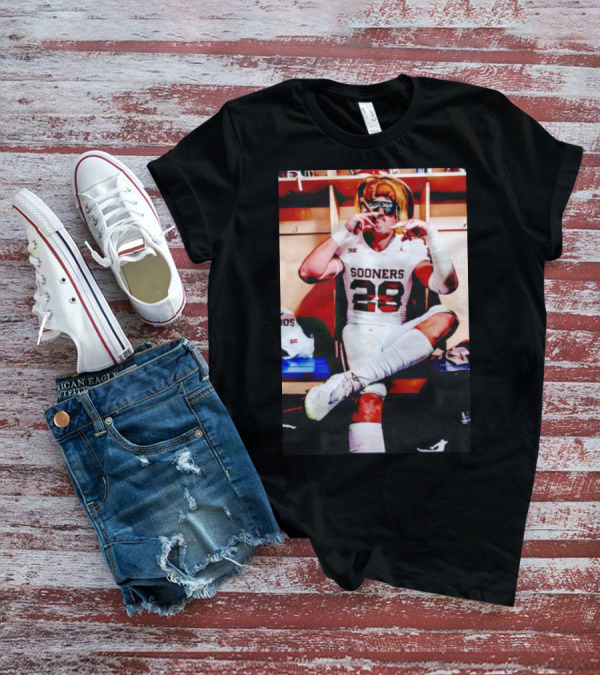 Sooners 28 Danny Stutsman Red River Rivalry Football Locker Room Image T-Shirt
