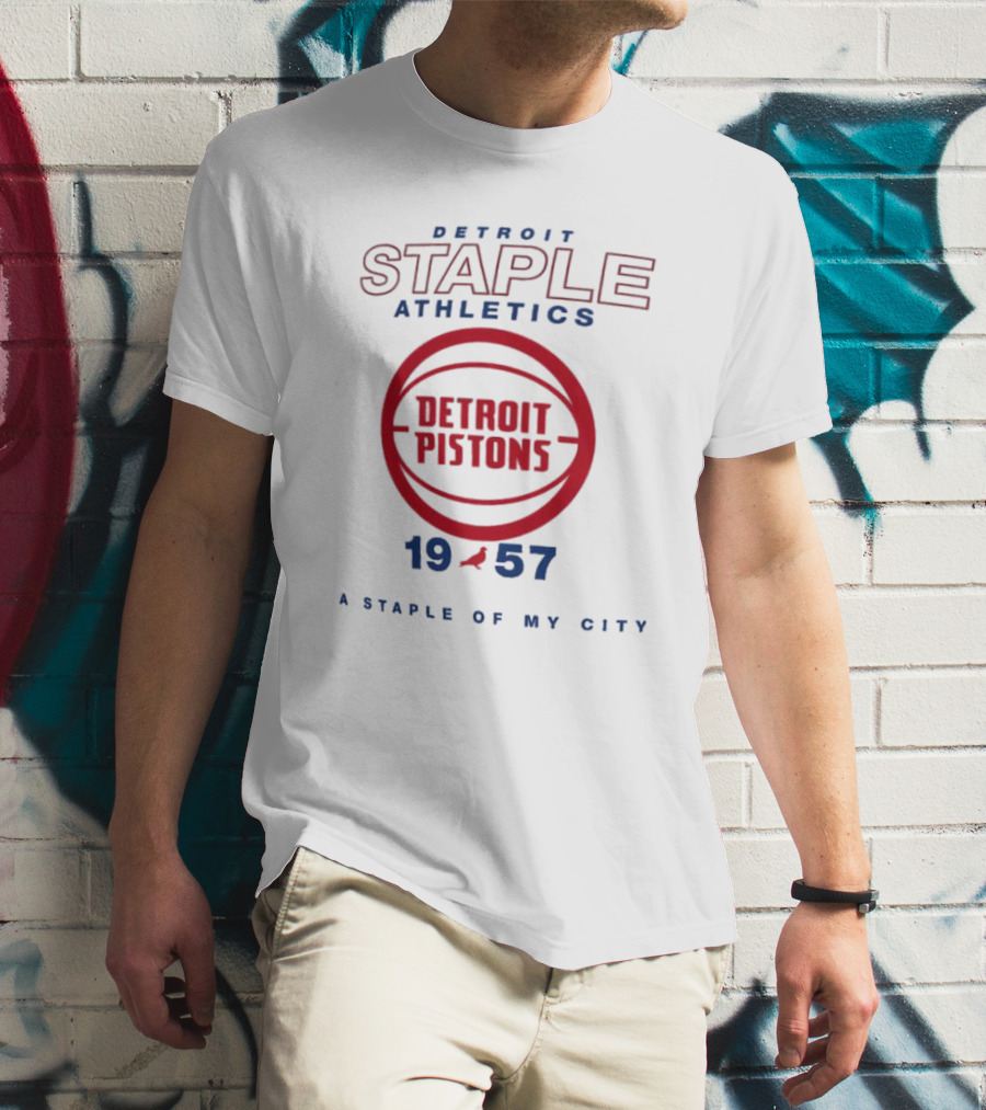 Detroit Pistons Staple Athletics 1957 A Staple Of My City T-Shirt