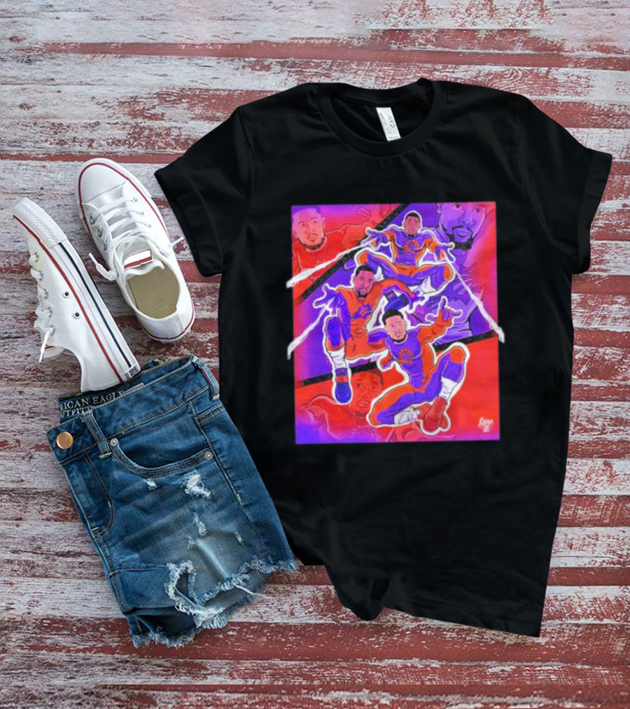 Phoenix Suns Spider Man With Great Power Comes Great Responsibility NBA Basketball Team Crossover T-Shirt