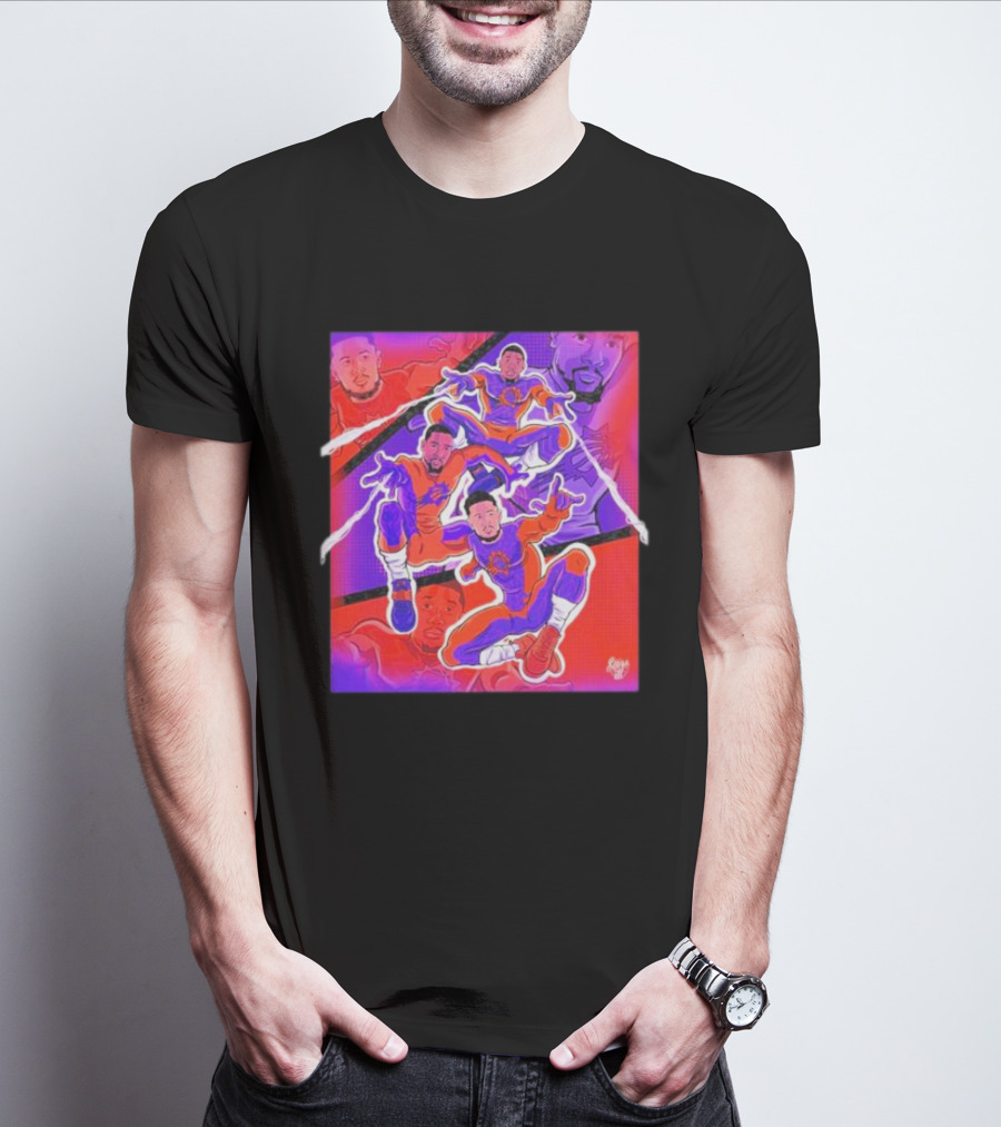 Phoenix Suns Spider Man With Great Power Comes Great Responsibility NBA Basketball Team Crossover T-Shirt