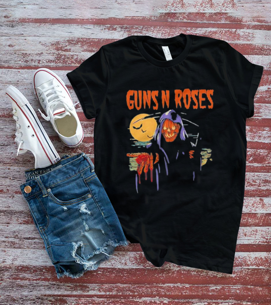 Guns N Roses Reaper Rose Halloween T-Shirt