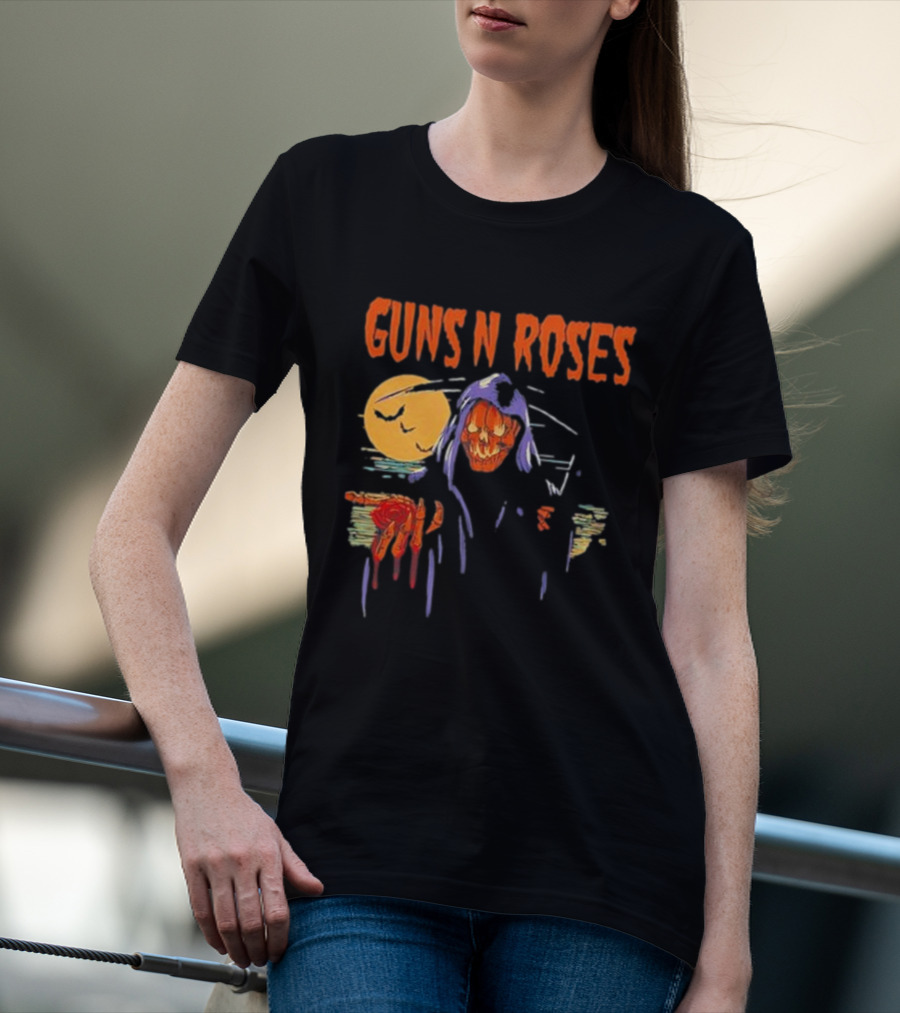 Guns N Roses Reaper Rose Halloween T-Shirt