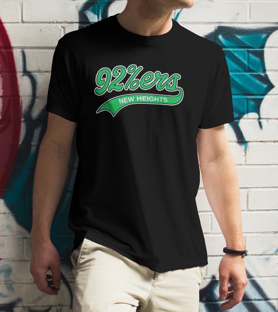 92%ers New Heights Philadelphia Green Script T-Shirt