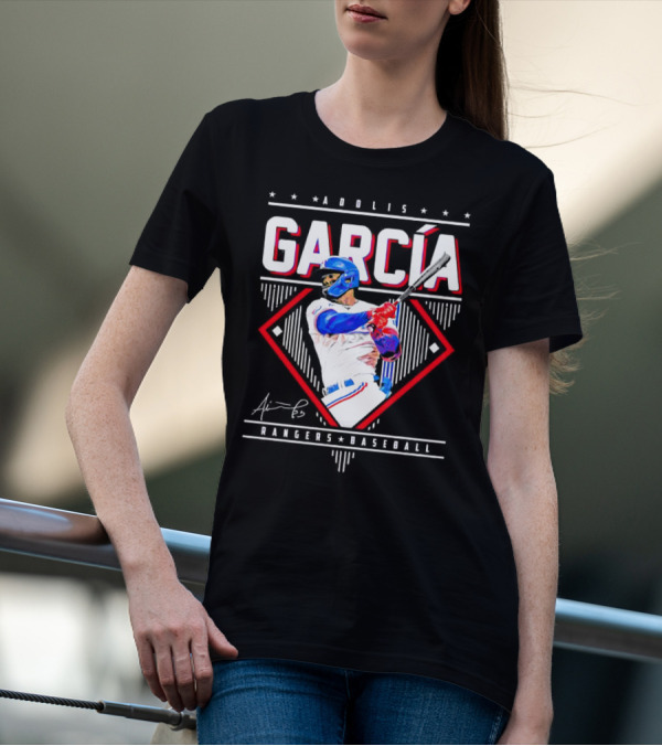 Adolis García Rangers Baseball Signature T-Shirt