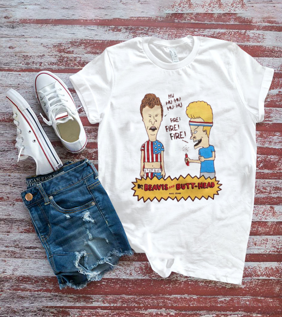 MTV Beavis And Butt-Head Fireworks Fire Fire T-Shirt