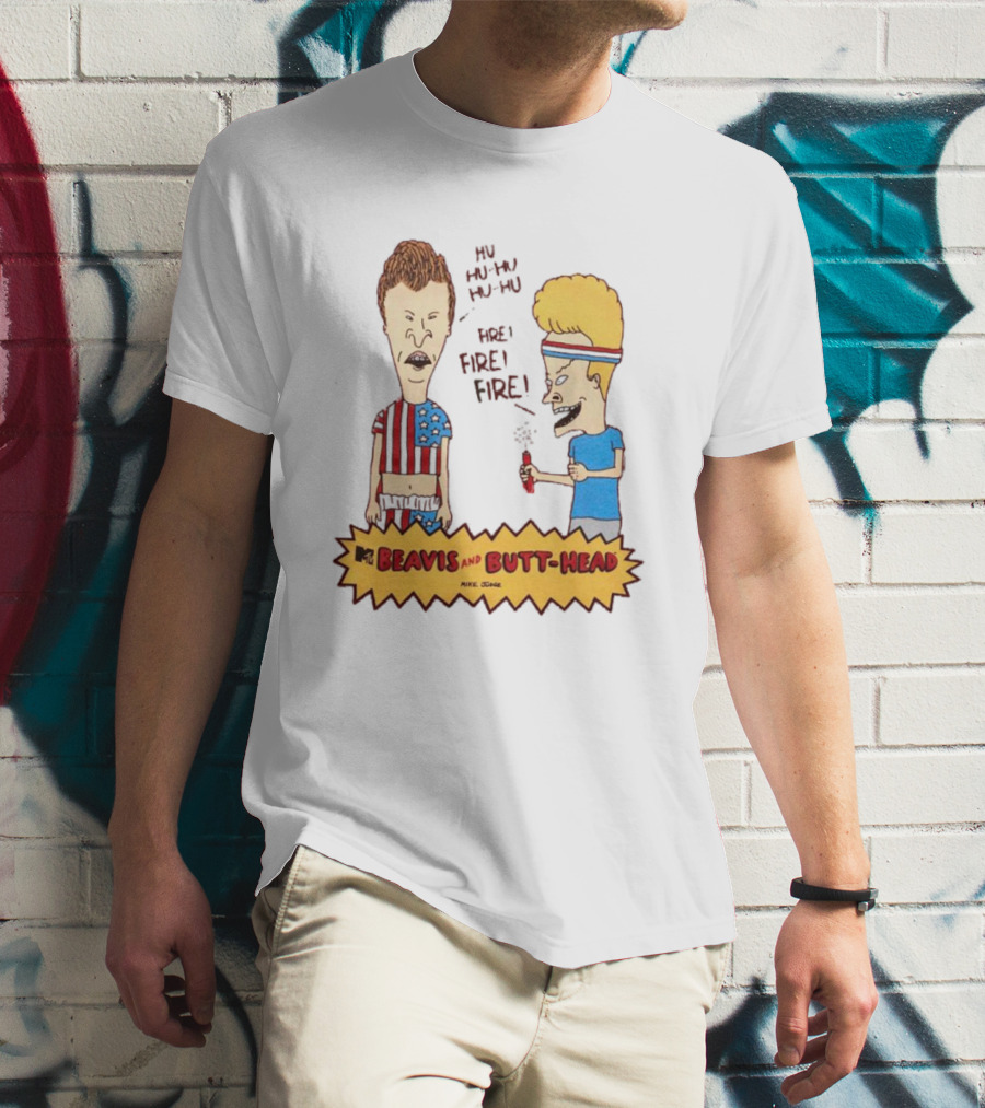 MTV Beavis And Butt-Head Fireworks Fire Fire T-Shirt