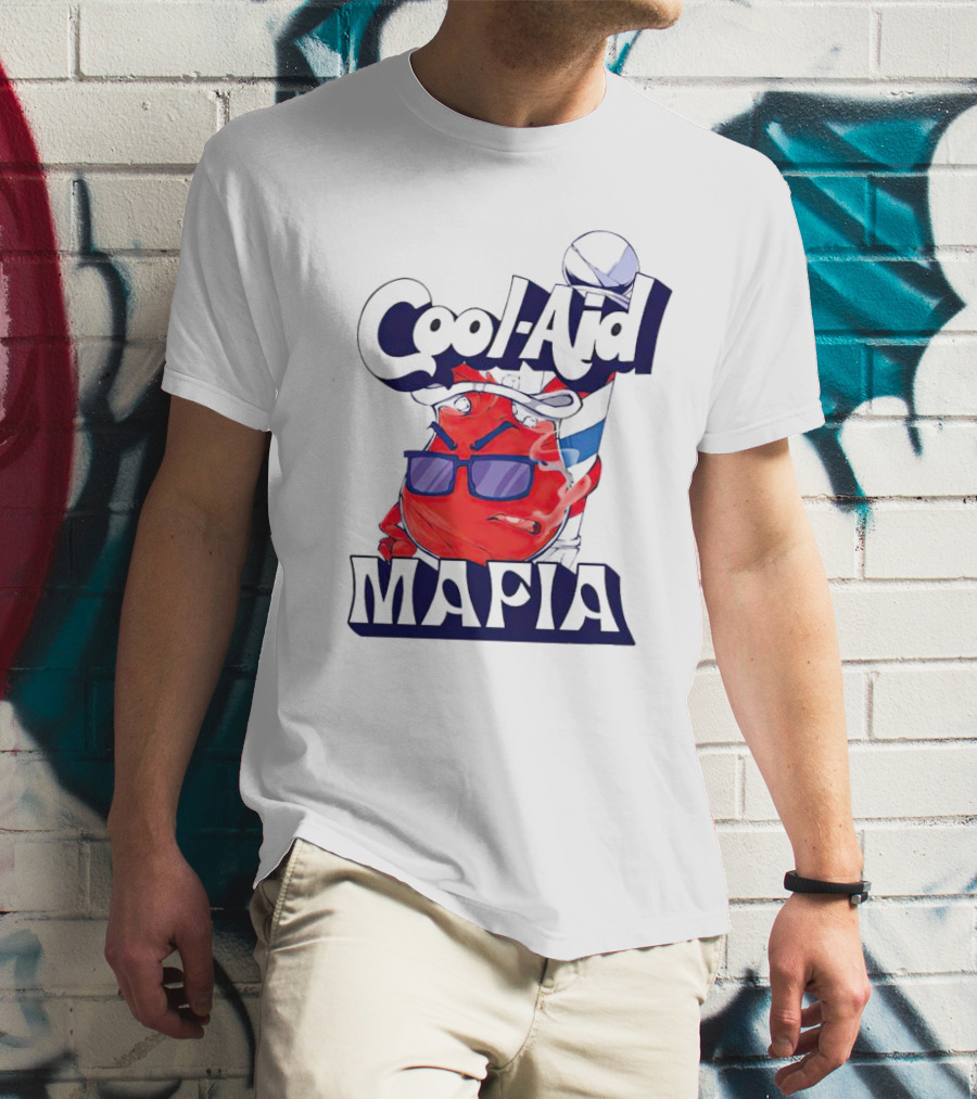 Cool-Aid Mafia Red Character With Sunglasses And Fedora T-Shirt