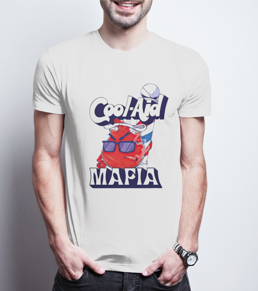 Cool-Aid Mafia Red Character With Sunglasses And Fedora T-Shirt