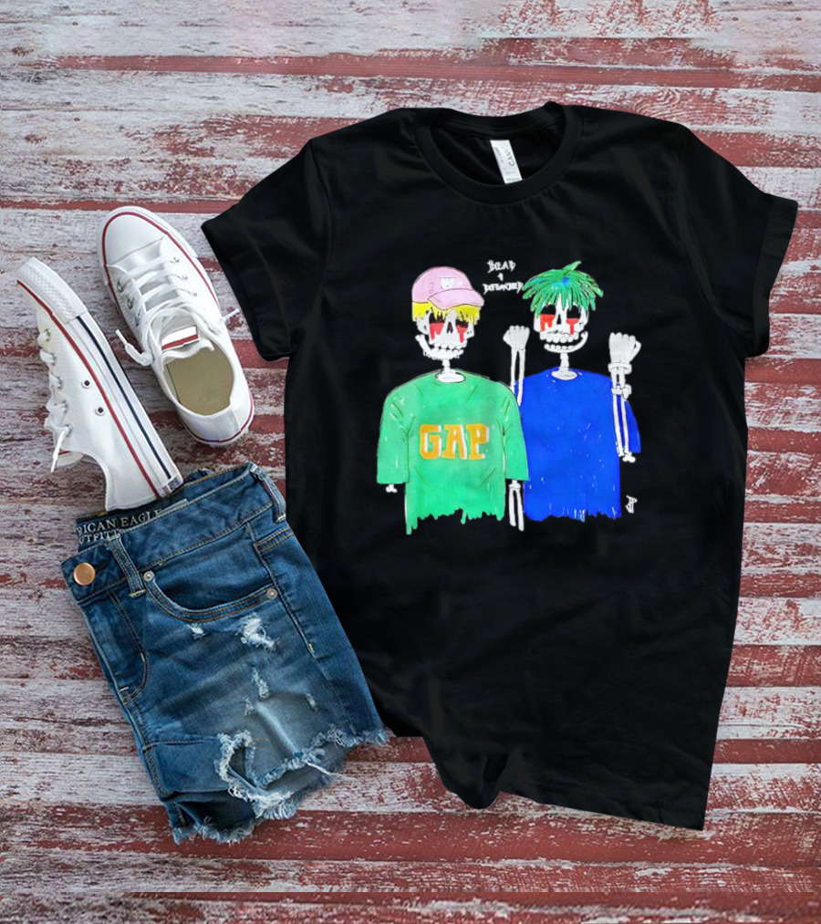 Dead And Detached Peep And Tracy Skeletons Wearing GAP T-Shirt