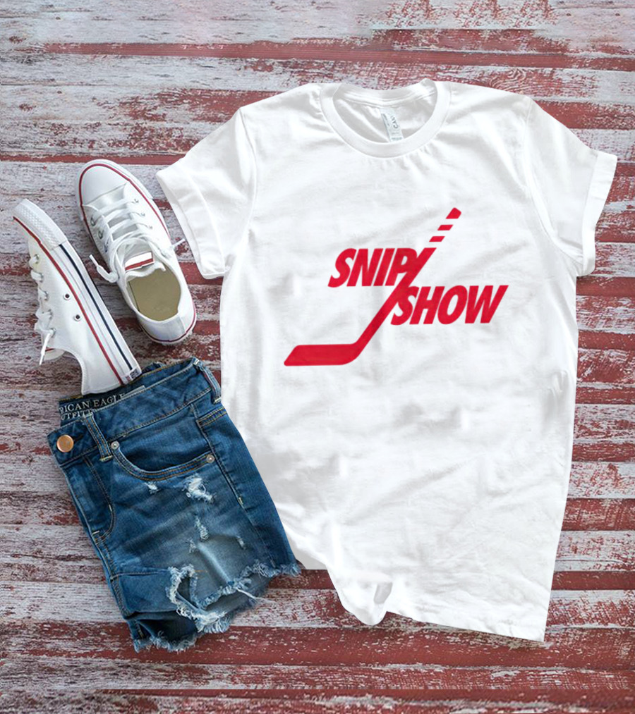Detroit Red Wings Snip Show Hockey Stick T-Shirt