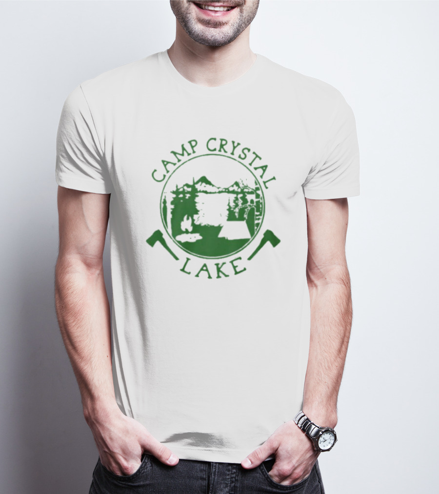 Camp Crystal Lake Horror Icon Reflection In The Woods T-Shirt