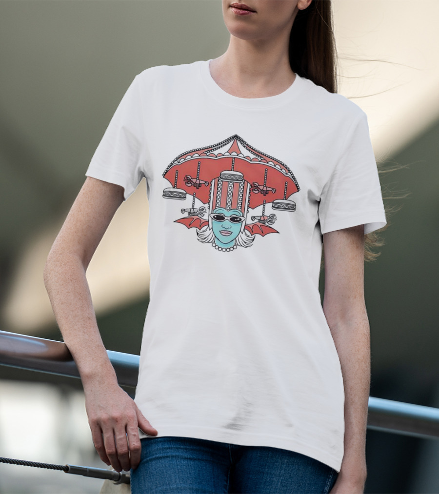 Juno Birch Drag Queen Beetlejuice Carousel Bat Inspired T-Shirt