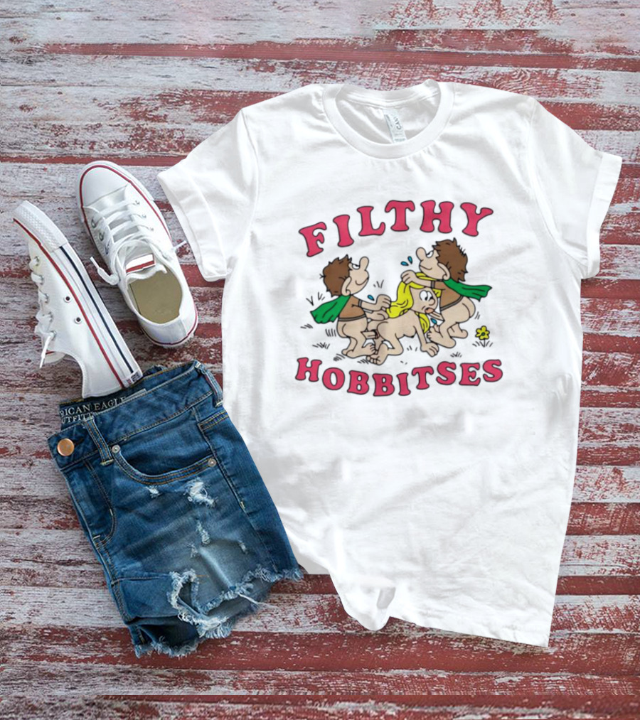 FILTHY HOBBITSES Classic Comic Style Frodo And Sam T-Shirt