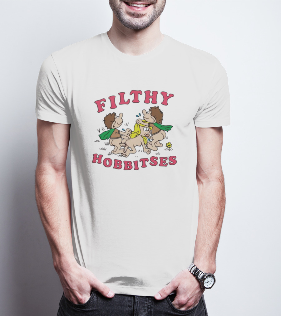 FILTHY HOBBITSES Classic Comic Style Frodo And Sam T-Shirt