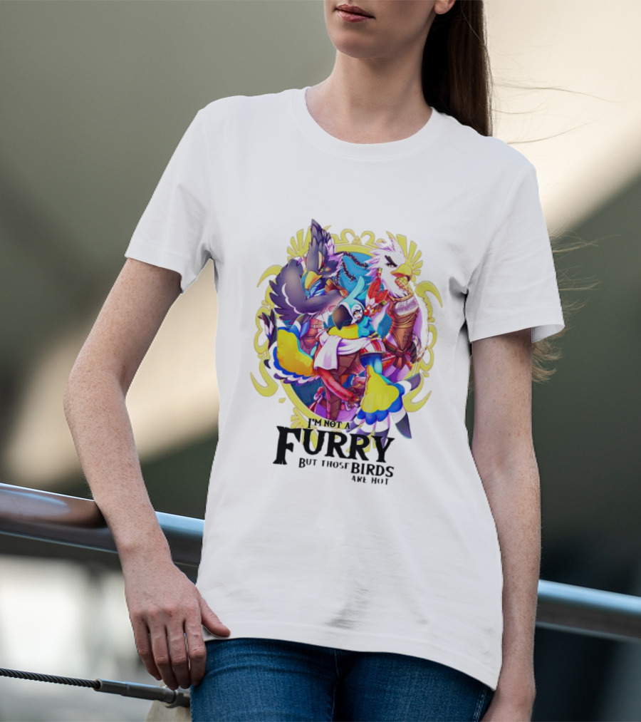 I’m Not A Furry But Those Birds Are Hot Fantasy Creature Collage T-Shirt