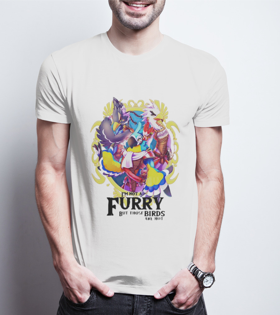I’m Not A Furry But Those Birds Are Hot Fantasy Creature Collage T-Shirt