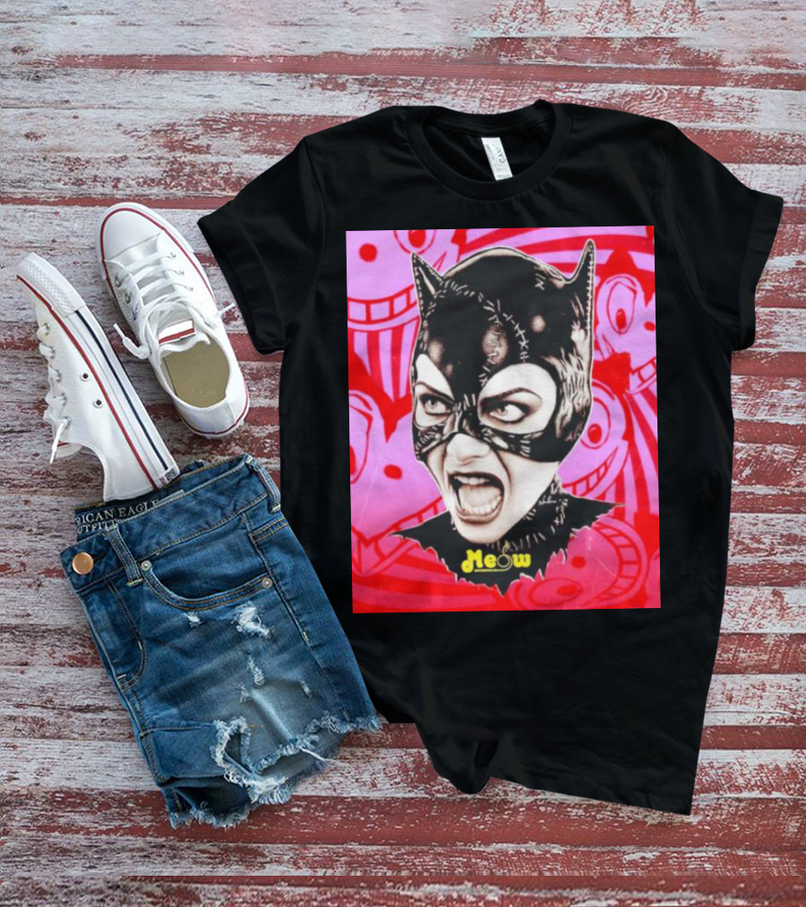 Selina Kyle Catwoman Meow Batman Returns Iconic T-Shirt