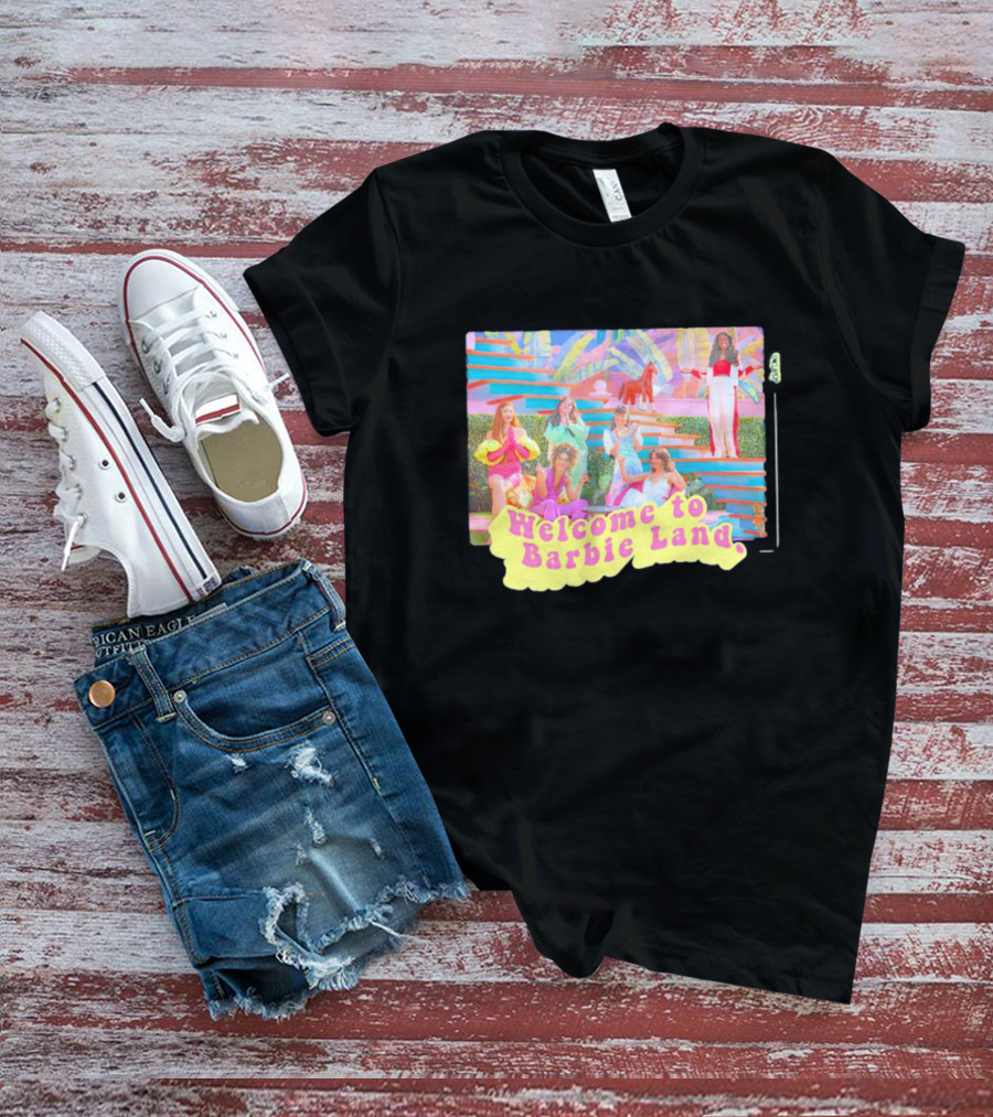 Welcome To Barbie Land Pastel Paradise With Friends T-Shirt