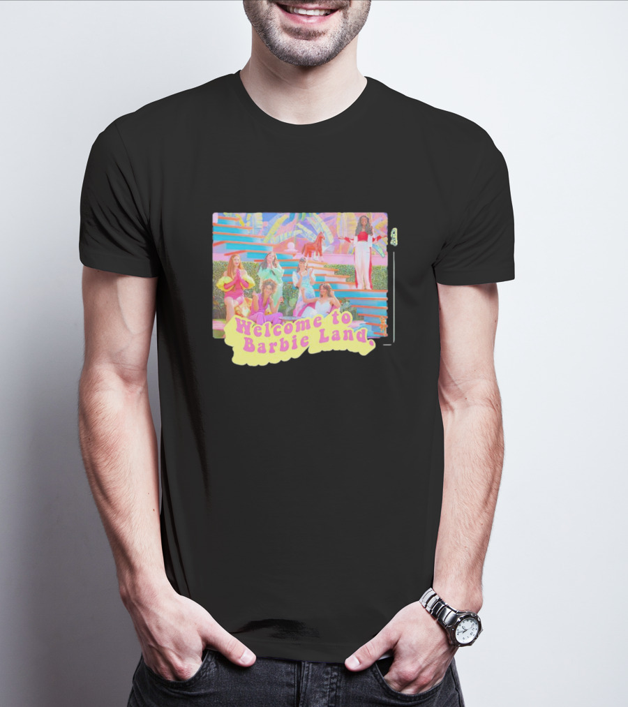 Welcome To Barbie Land Pastel Paradise With Friends T-Shirt
