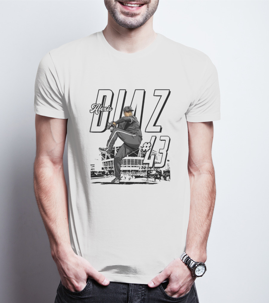 Alexis Diaz 43 Cincinnati Reds MLBPA Stadium Pitching T-Shirt