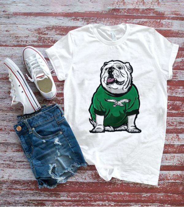 Dawg In Philadelphia Eagles Green Mascot Shirt With Bulldog And Eagle T-Shirt