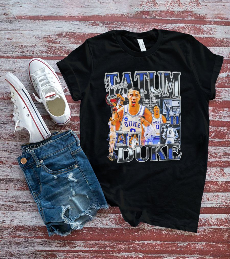 Jayson Tatum Duke Blue Devils Basketball Collage T-Shirt