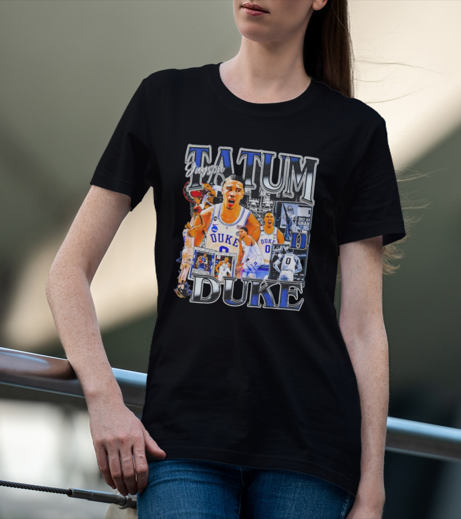 Jayson Tatum Duke Blue Devils Basketball Collage T-Shirt
