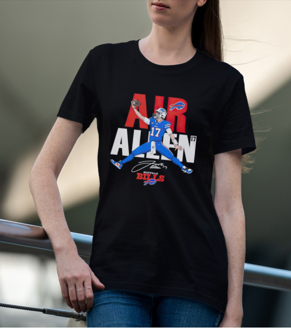 Josh Allen Air Buffalo Bills 17 Signature Football T-Shirt