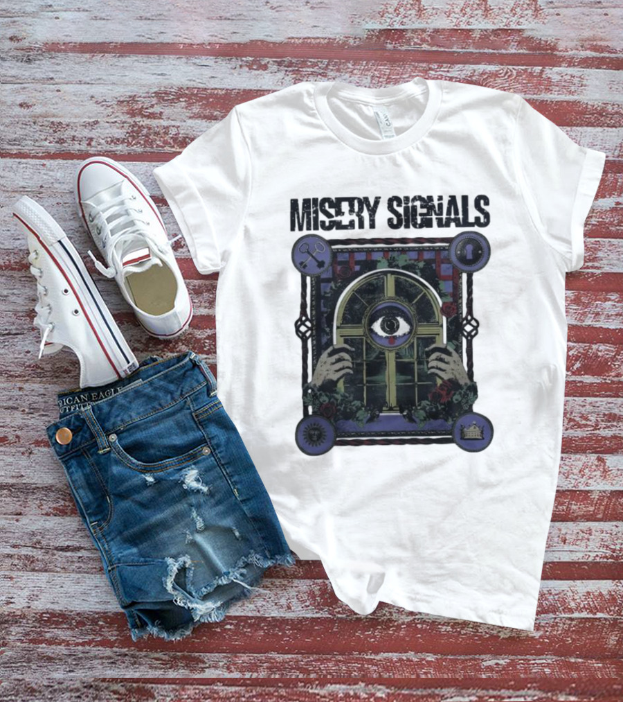 Misery Signals Echoes All-Seeing Eye Roses And Symbols T-Shirt