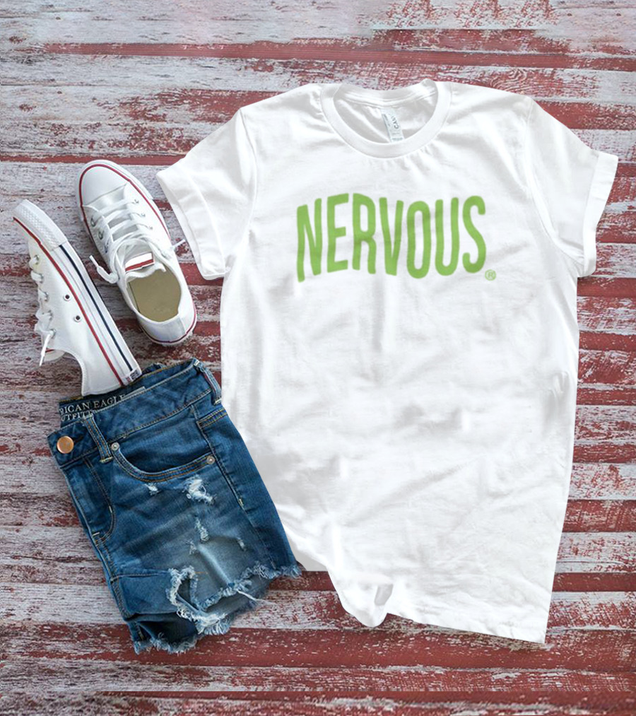 Nervous Pandershirts Minimalist Text T-Shirt