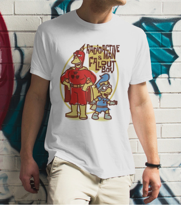 Radioactive Man And Fallout Boy Comic Duo Heroic Power T-Shirt