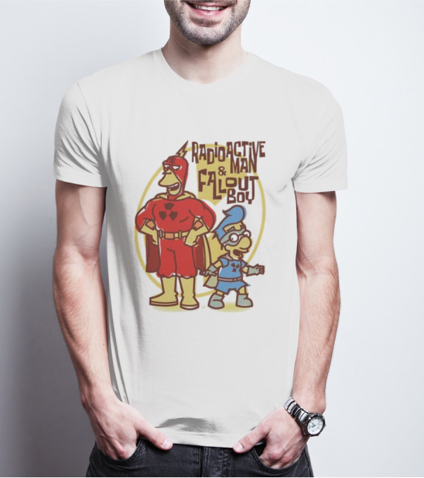 Radioactive Man And Fallout Boy Comic Duo Heroic Power T-Shirt