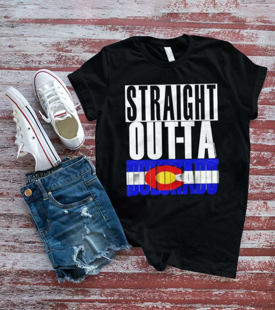 STRAIGHT OUTTA COLORADO Colorado Flag T-Shirt