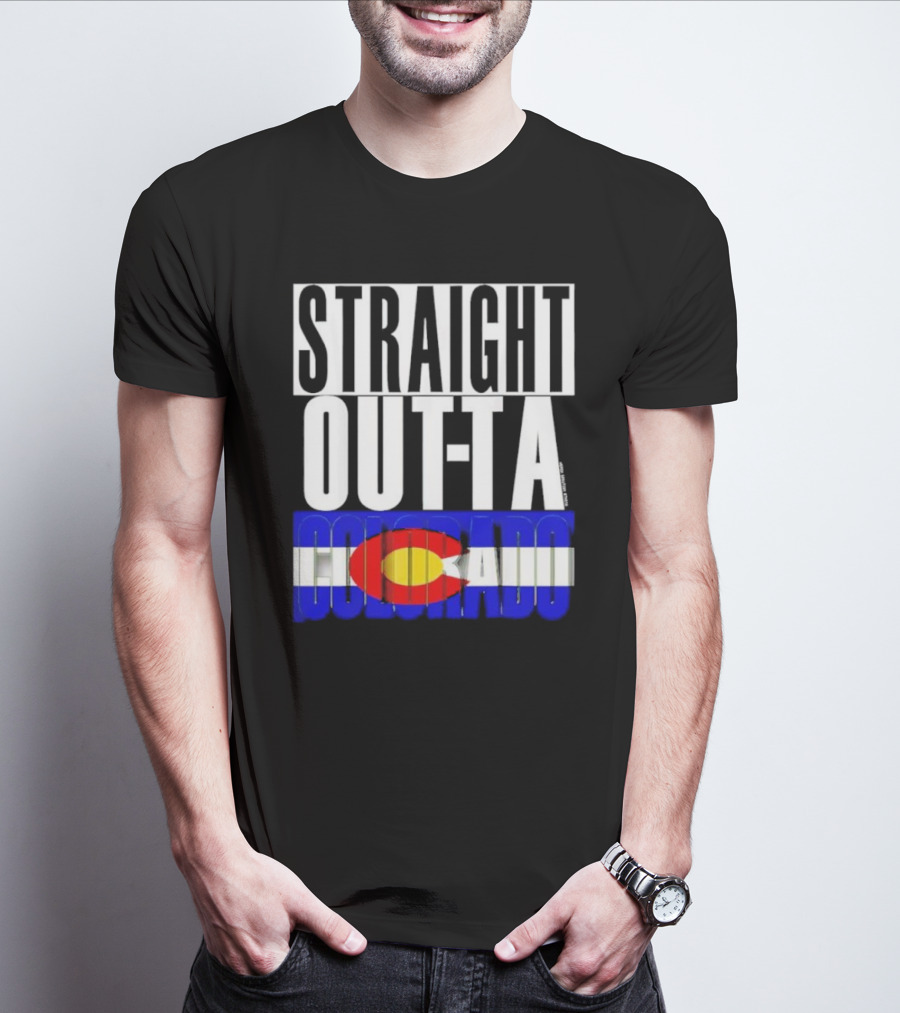 STRAIGHT OUTTA COLORADO Colorado Flag T-Shirt