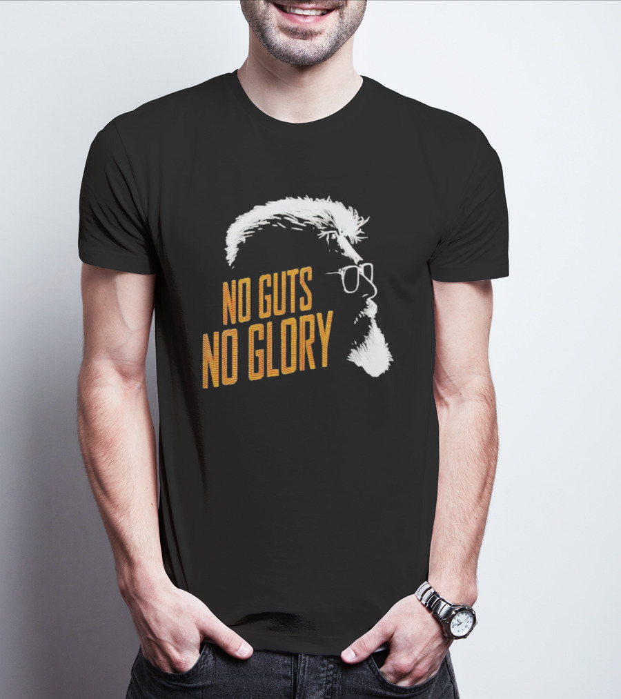 Thunivu No Guts No Glory Bold Text T-Shirt
