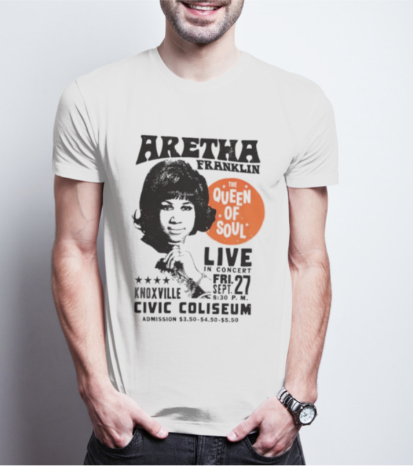 Aretha Franklin Live Concert At Knoxville Civic Coliseum The Queen Of Soul Friday Sept 27 T-Shirt