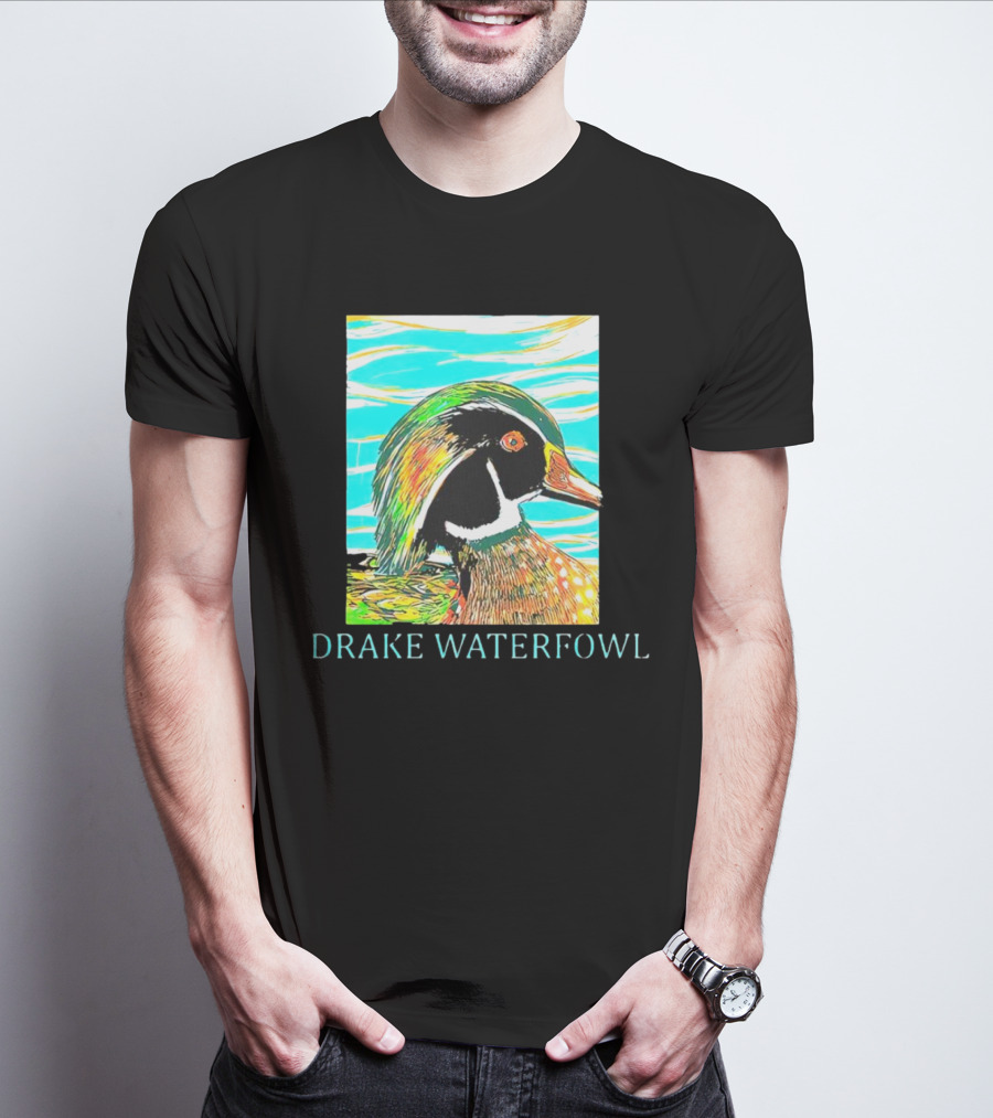 Drake Waterfowl Duck Colorful Abstract T-Shirt