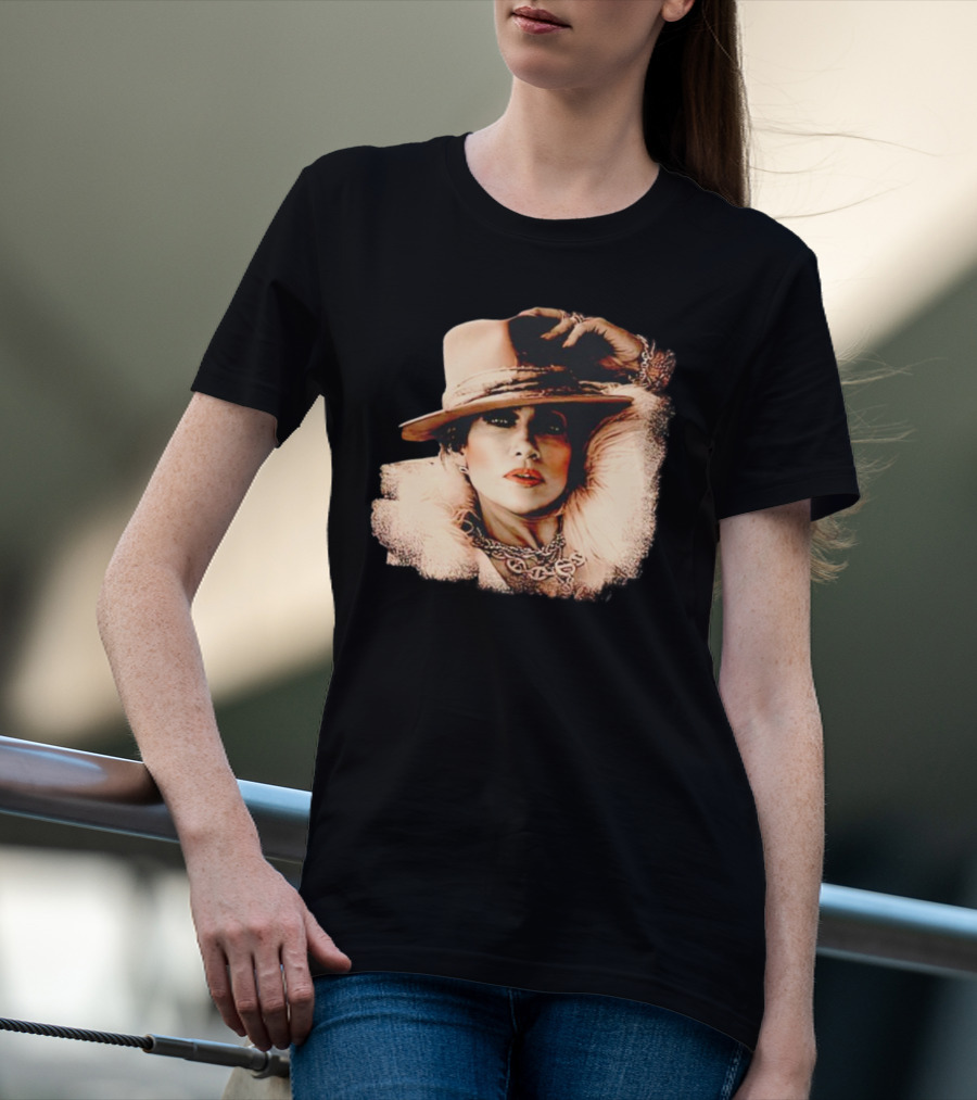 Jennifer Lopez Fur Coat And Hat Style Now T-Shirt