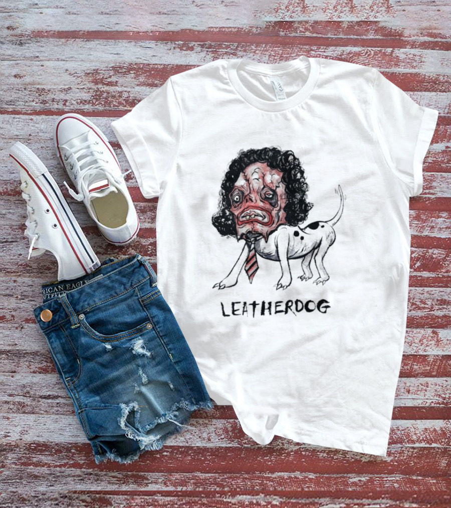 Leatherdog Creepy Curly Wig Halloween Monster T-Shirt