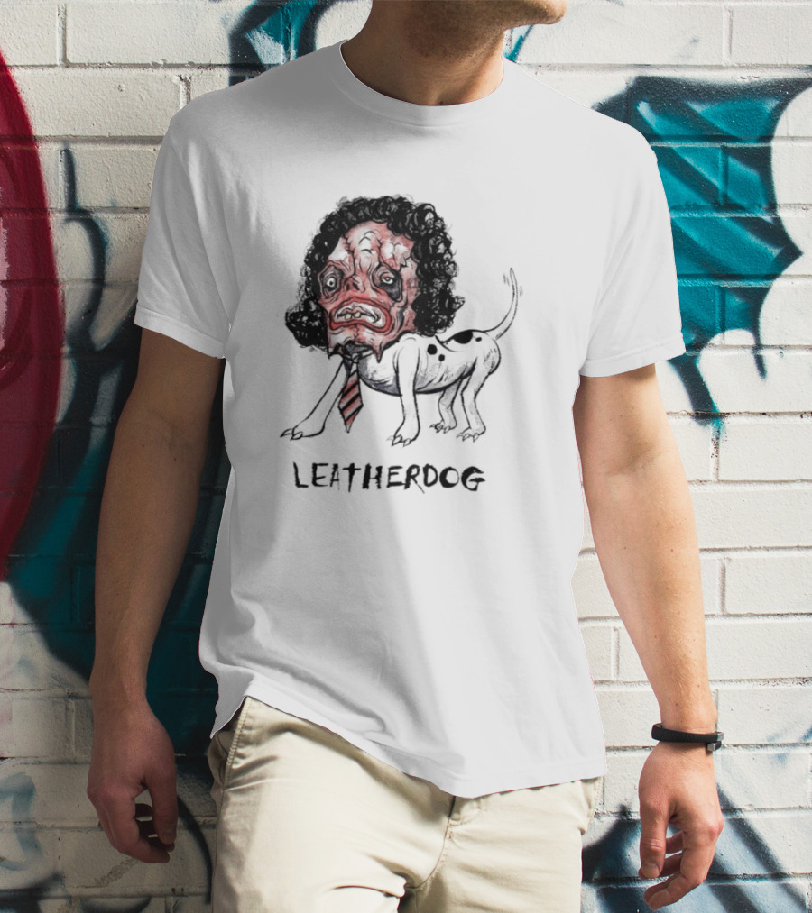 Leatherdog Creepy Curly Wig Halloween Monster T-Shirt