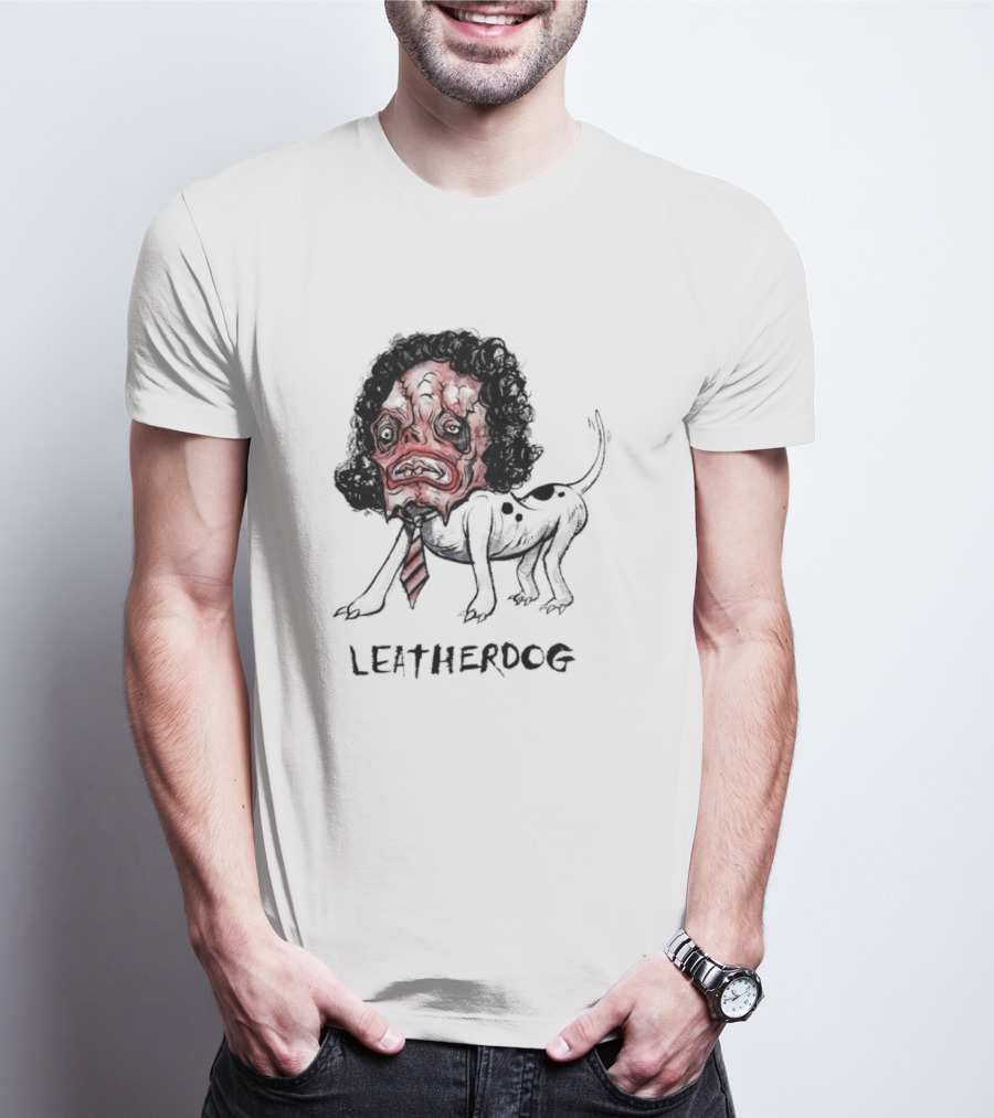 Leatherdog Creepy Curly Wig Halloween Monster T-Shirt