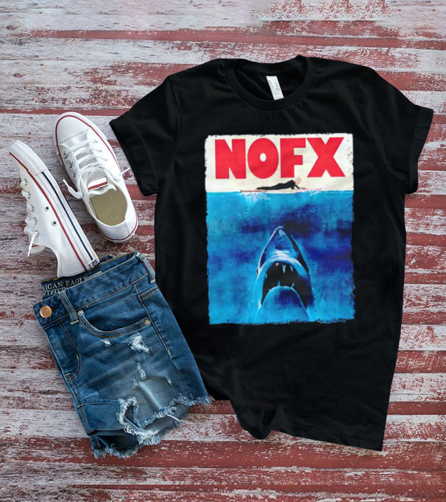 NOFX Jaws Surfer Shark T-Shirt