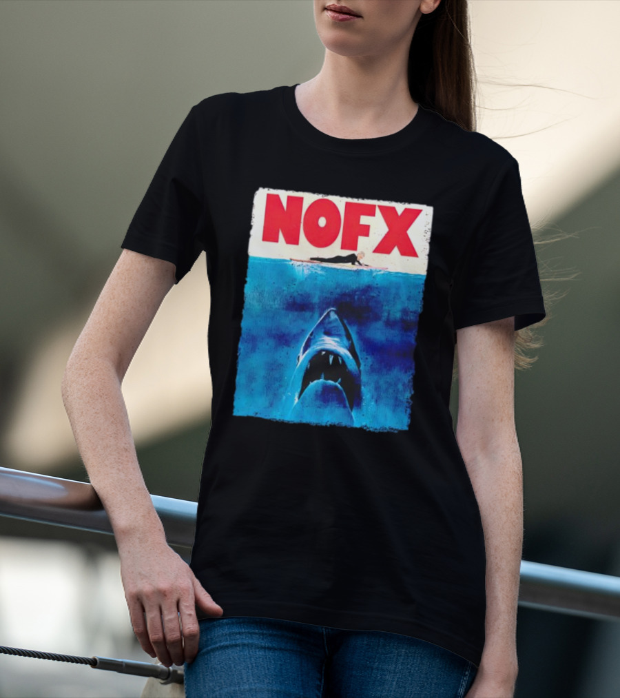 NOFX Jaws Surfer Shark T-Shirt