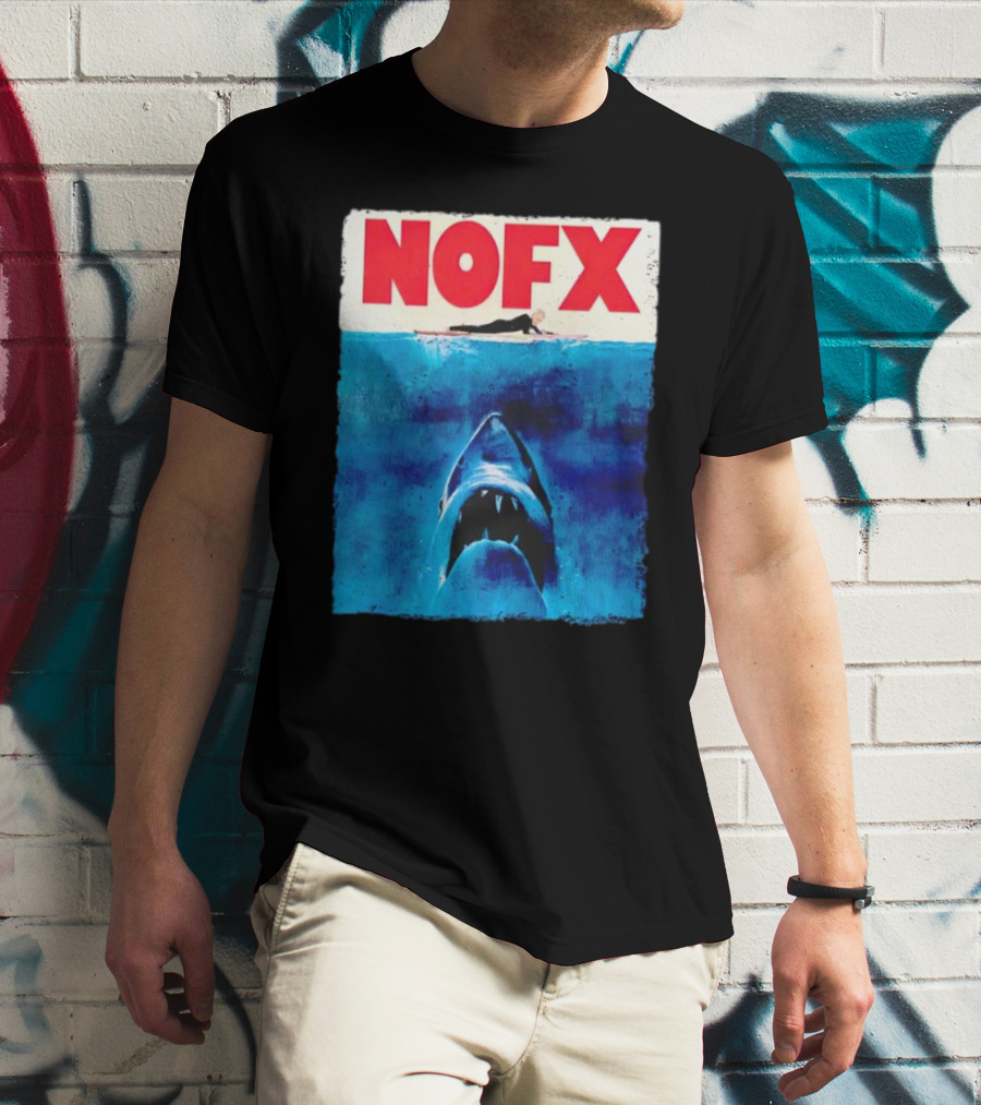 NOFX Jaws Surfer Shark T-Shirt