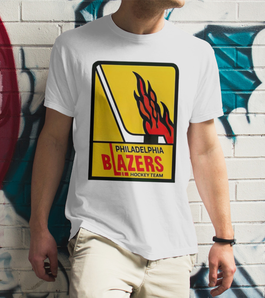 Philadelphia Blazers WHA Flames Hockey Team Vintage T-Shirt