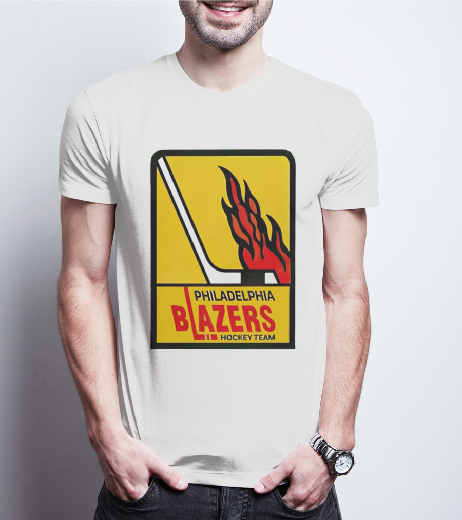 Philadelphia Blazers WHA Flames Hockey Team Vintage T-Shirt